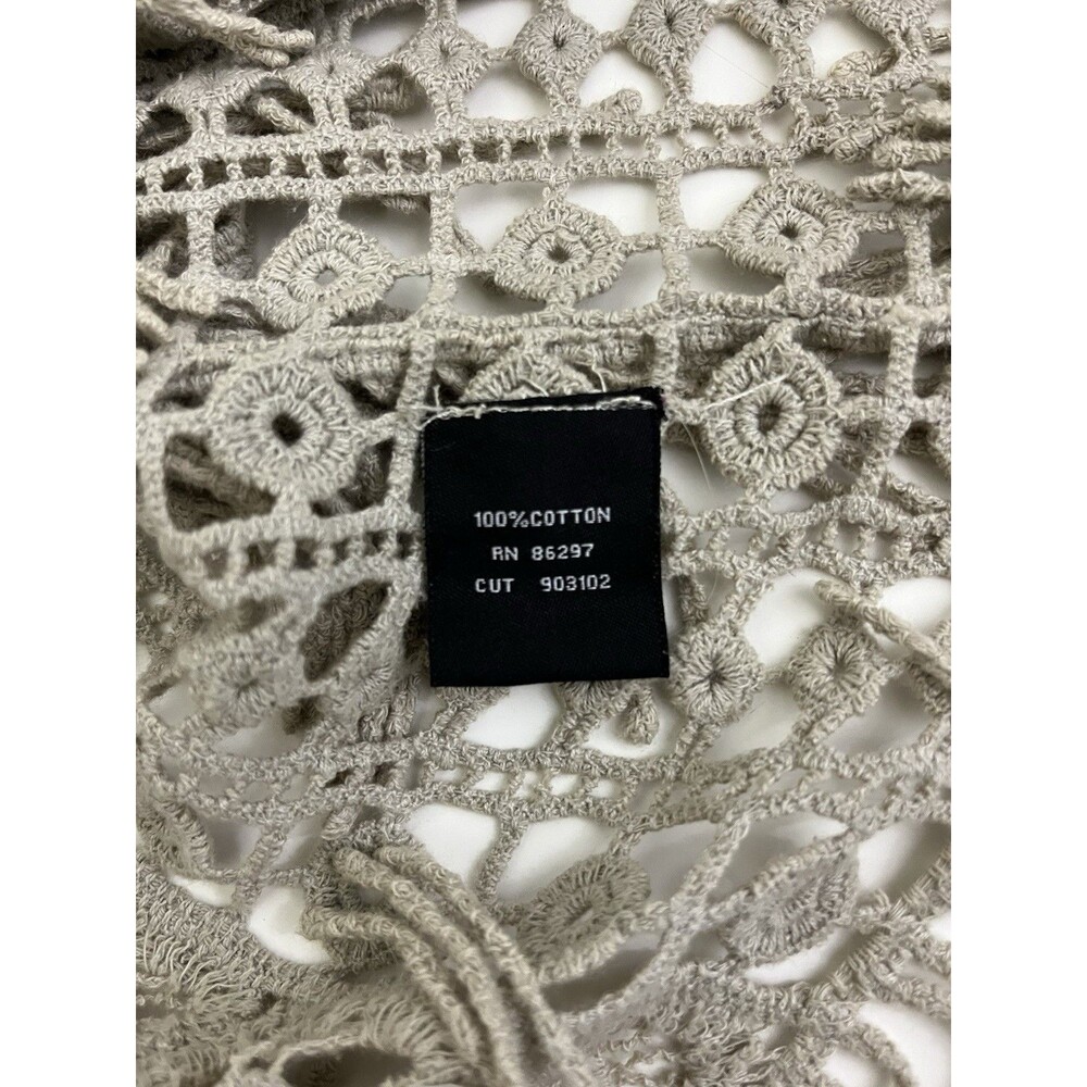 a new day Crochet Fringe Boho Tunic Top in Cream - Picture 4 of 10